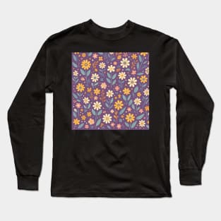 Purple Floral Long Sleeve T-Shirt